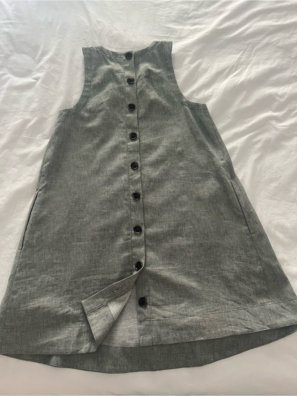 Madewell Gray Sleeveless Mini A-Line Dress - Picture 4 of 8